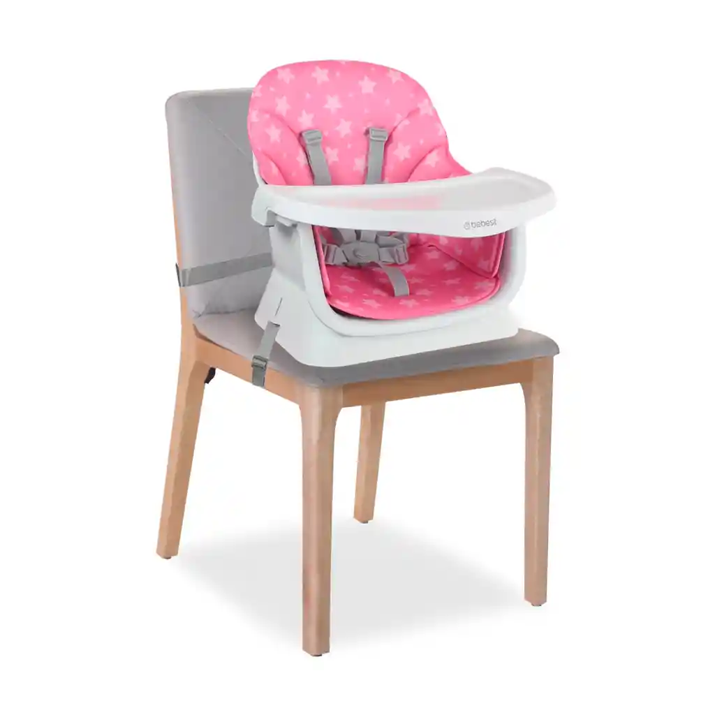 Silla Comedor Baby Elite Dinner Pink 5 En 1