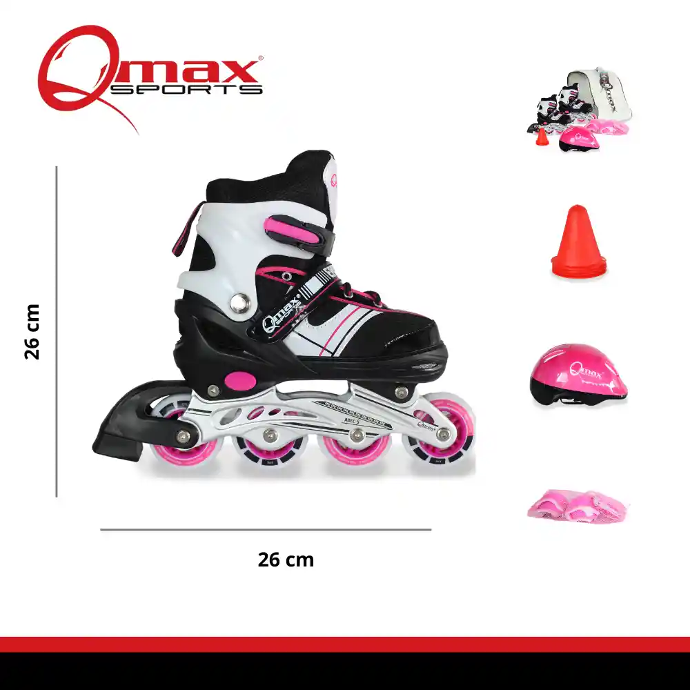 Set De Patinaje Pink Epic Qmax S