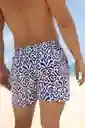 S - Pantaloneta - Short- Pantalón De Hombre Blanco Azul Tallla S