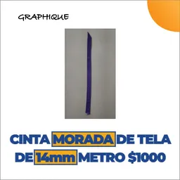 Cinta De Tela Razo O Ilusión Morado De 14 Mm Metro