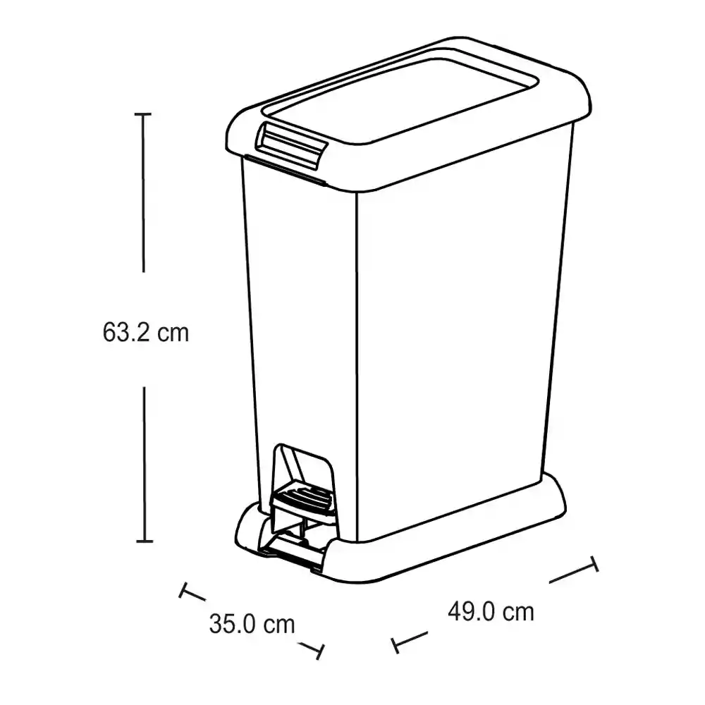 Basurero Pedal 35 Litros Verde