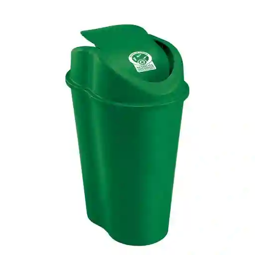 Papelera Style Tapa Vaiven 25 Litros Verde Organico Aprovechable