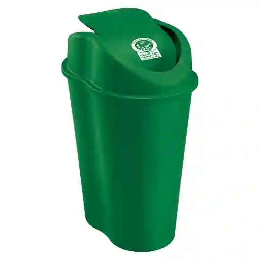 Papelera Style Tapa Vaiven 50 Litros Verde