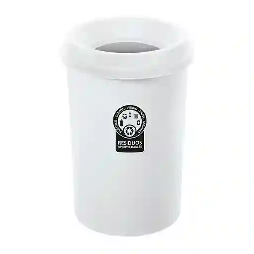 Papelera Evo 50 Litros Blanco Aprovechable