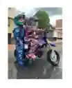 Impermeable Moto Bicicleta Plástico Talla: 10 Portable Niña Niño - Morado