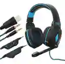 Audifono Diadema Gamer Kotion Each G4000 Usb Microfono Azul
