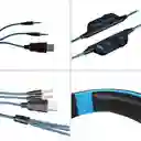 Audifono Diadema Gamer Kotion Each G4000 Usb Microfono Azul
