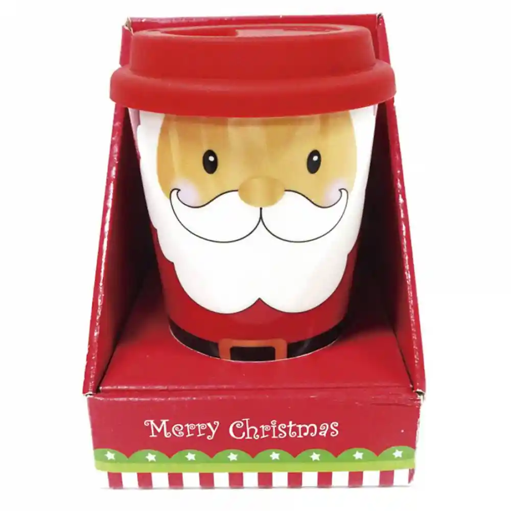 Mug Navideño 390 Ml Expressions Christmas Con Tapa Silicona