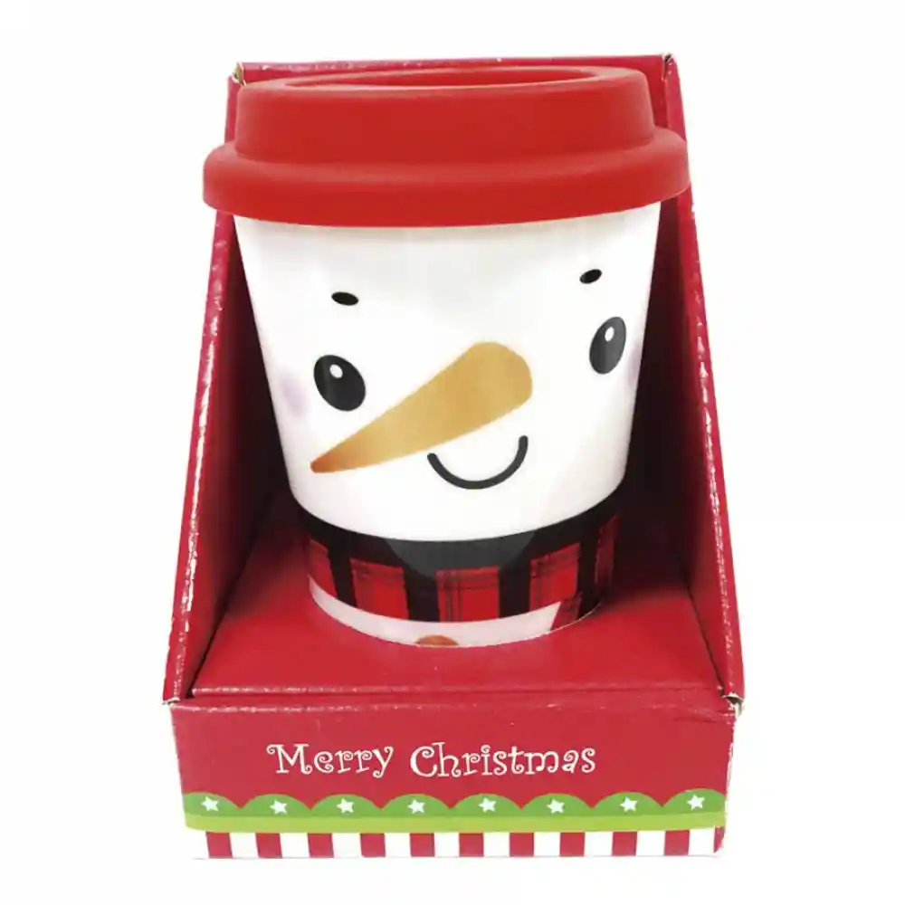 Mug Navideño 390 Ml Expressions Christmas Con Tapa Silicona