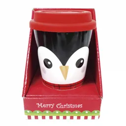 Mug Navideño 390 Ml Expressions Christmas Con Tapa Silicona