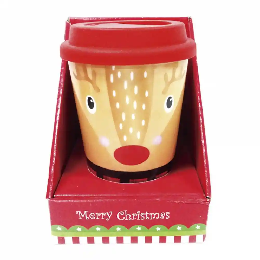 Mug Navideño 390 Ml Expressions Christmas Con Tapa Silicona