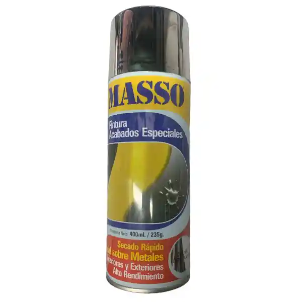 Pintura En Aerosol Cromo Brillante 400ml Masso