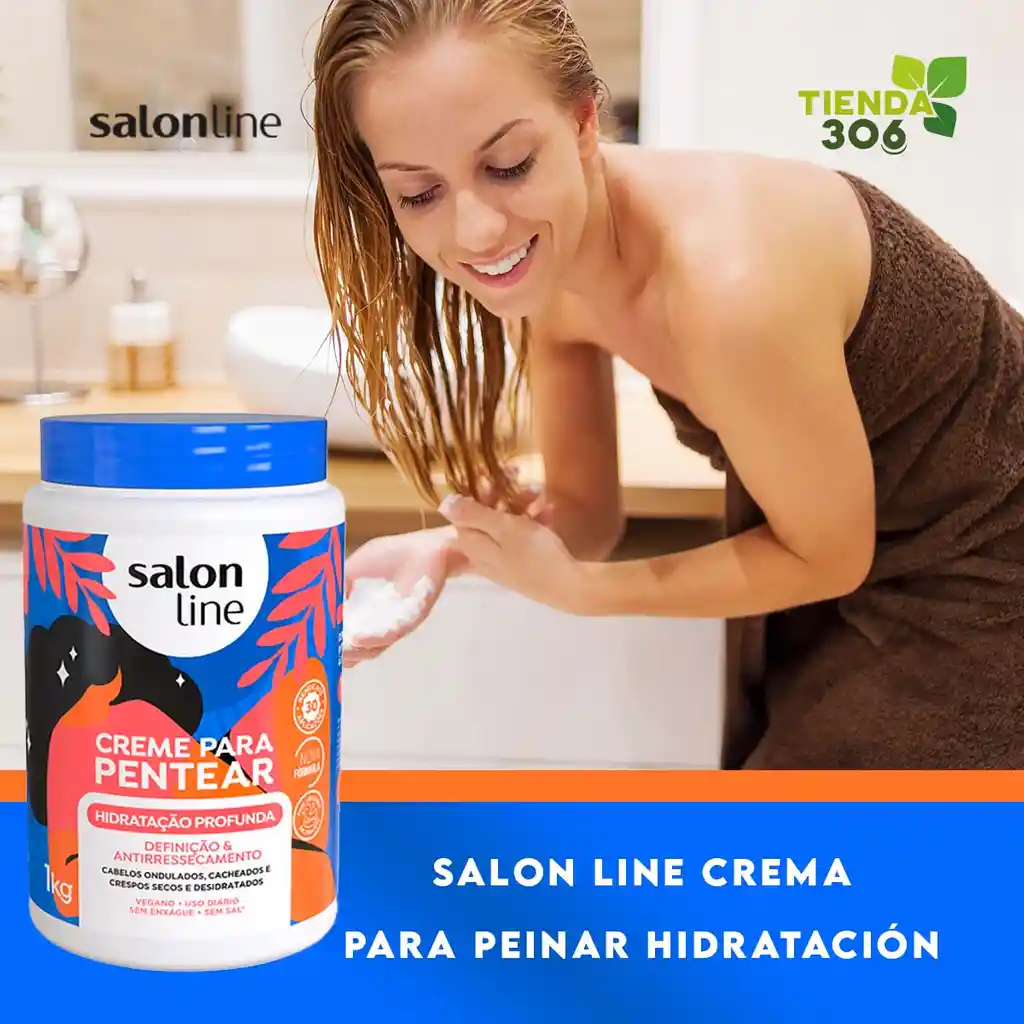 Salon Line Crema Para Peinar Hidratación Profunda 1 Kg