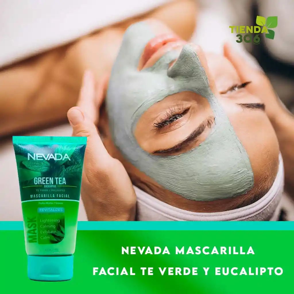 Nevada Mascarilla Facial Te Verde Y Eucalipto Revitalizante 150 G (5.3 O.z.)