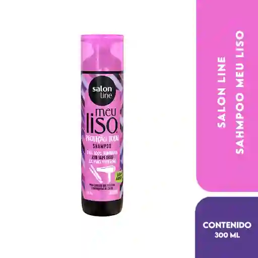 Salon Line Shampoo Meu Liso - Cabello Liso Protección Total 300 M