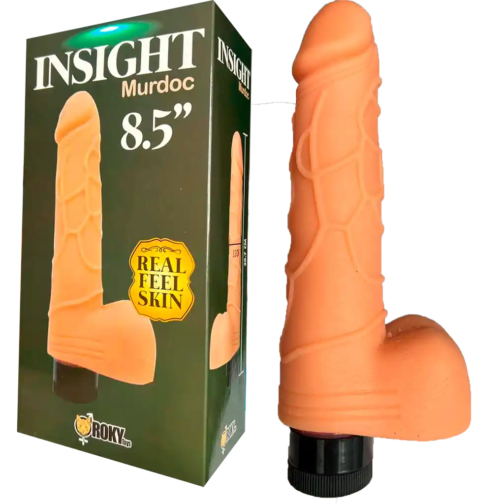 Top Real Vive Dildo Vibrador Con Luz Interna 21 Cm De Silicona