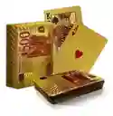 Cartas Baraja Poker Cartas Dorado Lujo Ultra Fino Euro