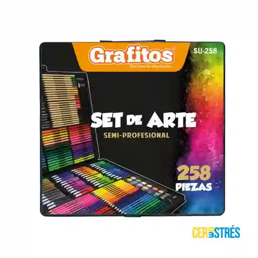 Set Arte 258 Piezas Grafitos Profesional