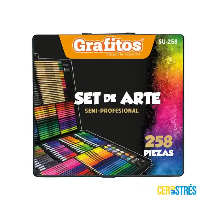 Set Arte 258 Piezas Grafitos Profesional