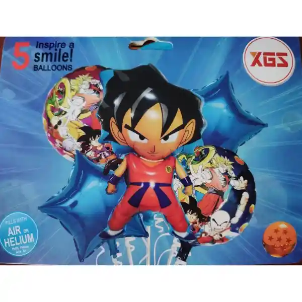 Kit De Globos Metalizados Goku Sin Inflar