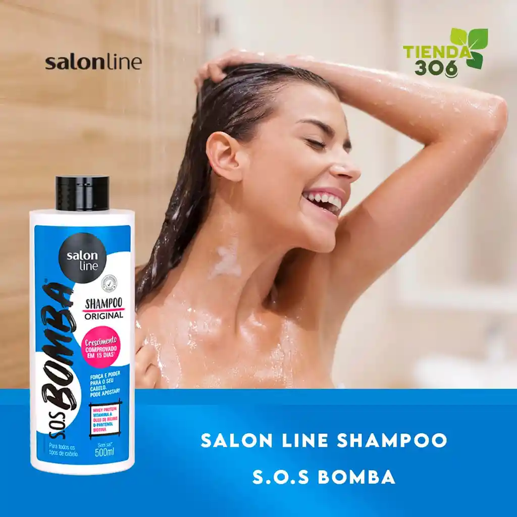 Salon Line Shampoo S.o.s Bomba Original 500 Ml