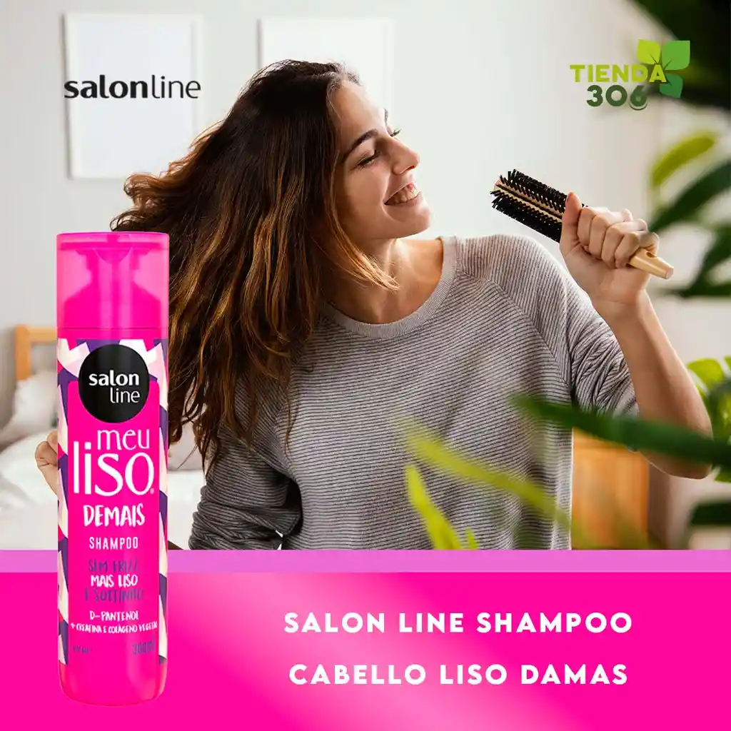 Salon Line Shampoo Meu Liso - Cabello Liso Damas 300 Ml