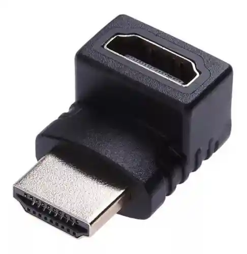 Codo Hdmi Macho Hembra L Union Curva Hd Adaptador