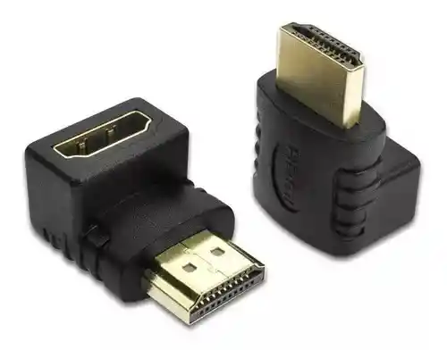 Codo Hdmi Macho Hembra L Union Curva Hd Adaptador