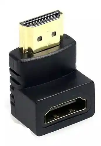 Codo Hdmi Macho Hembra L Union Curva Hd Adaptador