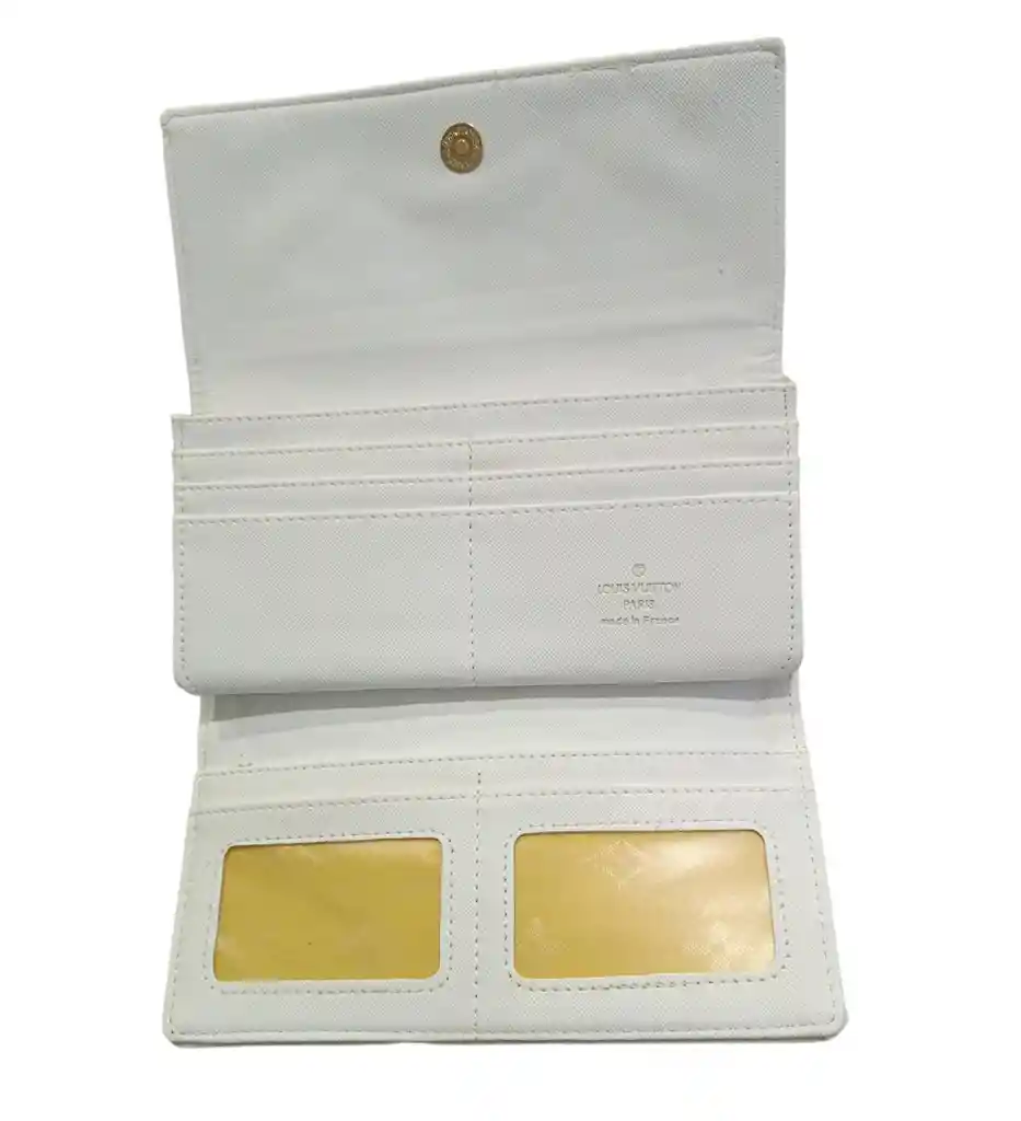 Billetera Dama Louis Vuitton De Color Blanco Grande Ideal Para Regalar A Mujeres