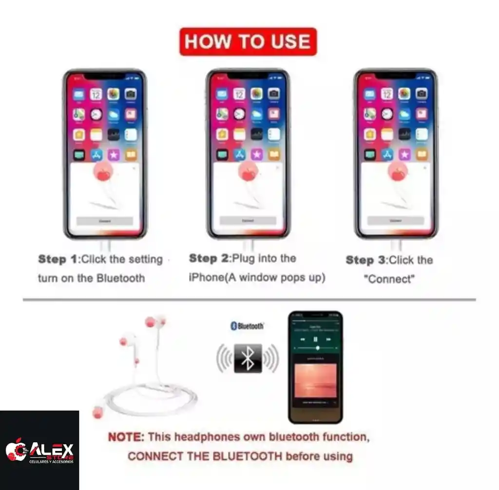  Audifonos Bluetooth Para  iPhone  Genericos 