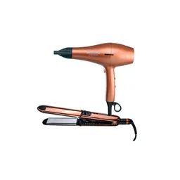 Combo Plancha Optima 3000 + Secador Lightweight Rose Gold