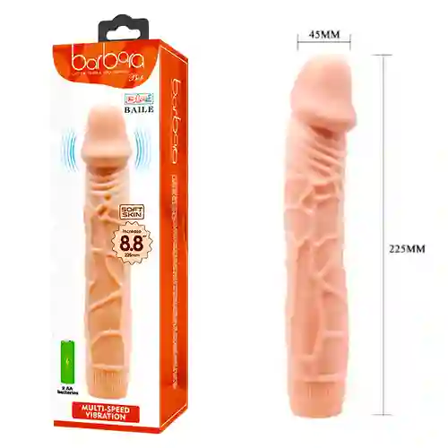 Consolador Vibrador 23cm Fuerte Velocidad Barbara Dildo Baile