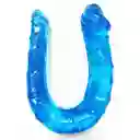 Dildo Femenino 2 Cabezas Consolador Blue