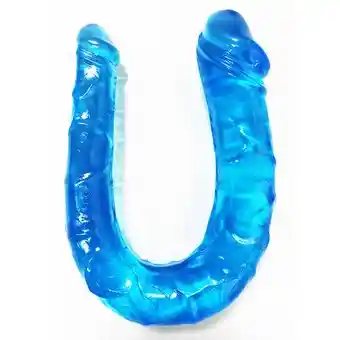 Dildo Femenino 2 Cabezas Consolador Blue