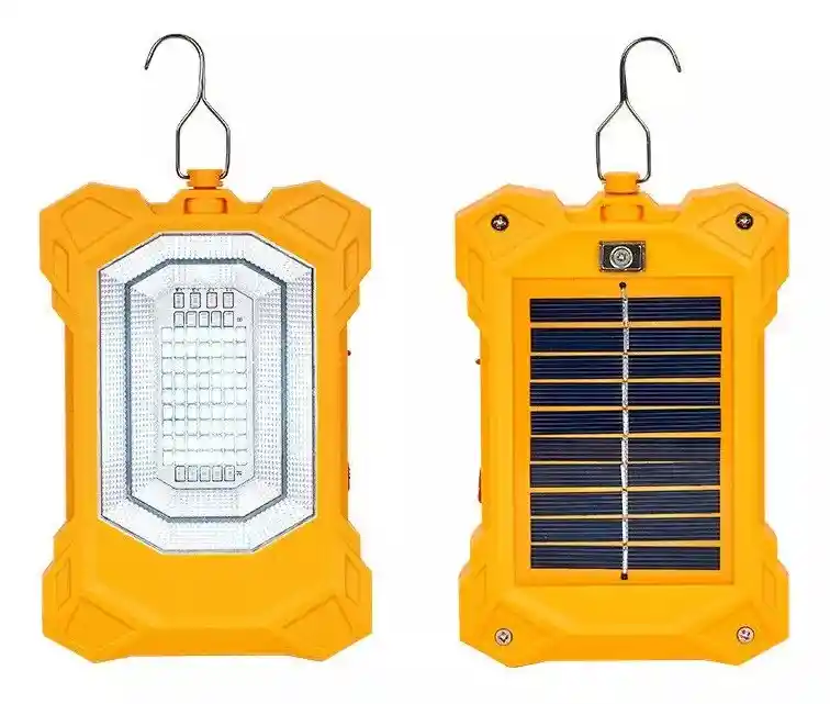 Lampara Reflector Led Solar 53w 63 Led Para Acampar Gancho