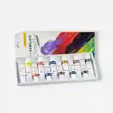 Set De Pintura Acrilica X 12 Bozzetto Franco Arte