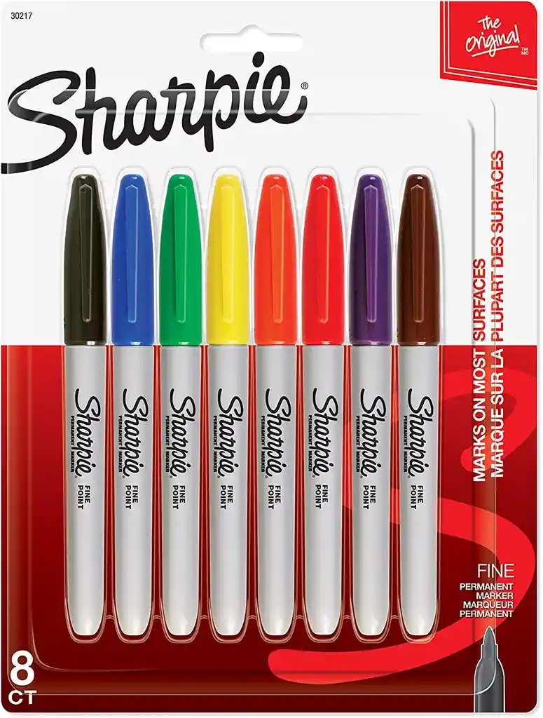 Marcador Sharpie X 8 Colores Punta Fina