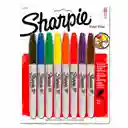 Marcador Sharpie X 8 Colores Punta Fina