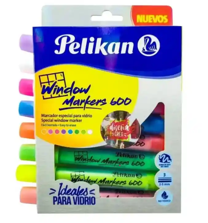 Marcadores Pelikan Window Markers 600 X 8