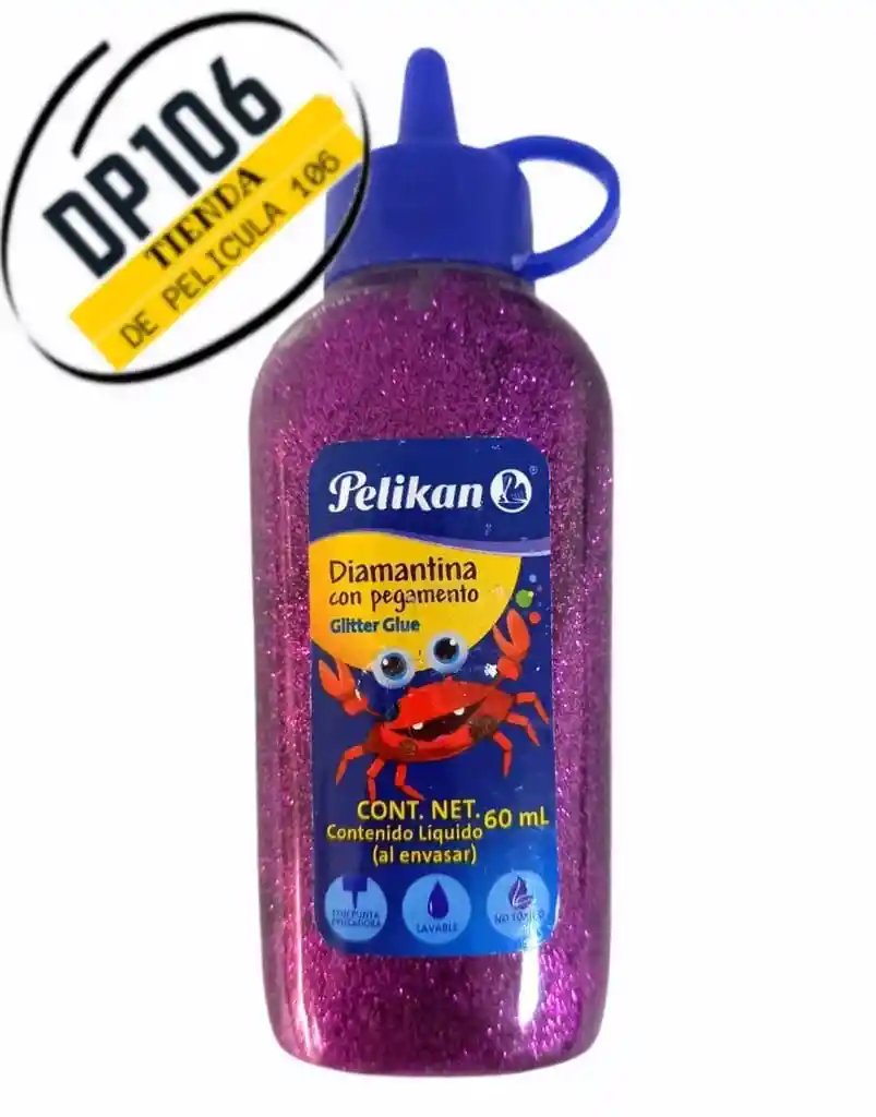 Escarcha Liquida Morado 60 Ml Pelikan / Diamantina Con Pegamento