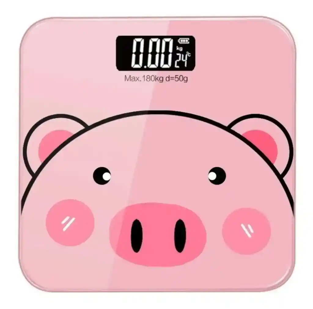 Bascula Digital Pesa Animado Cerdito 180 Kg