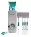 Dispensador Dosificador De Crema Dental + 5 Porta Cepillos