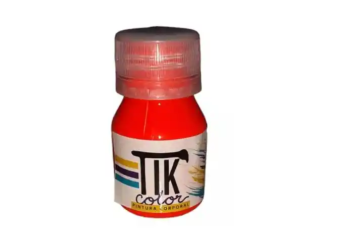 Tik Color Pintura Corporal Naranja Fluorescente