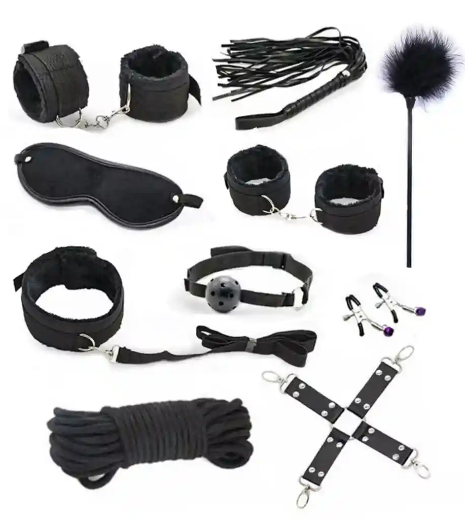 Kit Bondage 10 Piezas Parejas Sadomasoquismo