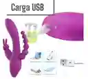 Vibrador 3 En 1 Estimulación Múltiple Ano Clitoris Y Punto G Recargable De Lujo + Lubricante Grátis