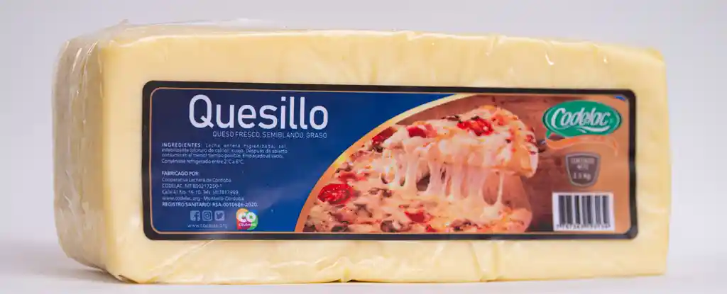 Quesillo Tipo Mozarella Bloque X 2.5kl