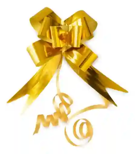 Moño Dorado Mediano Para Regalo Magico
