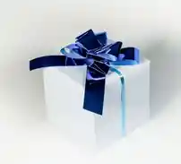 Moño Azul Mediano Para Regalo Magico