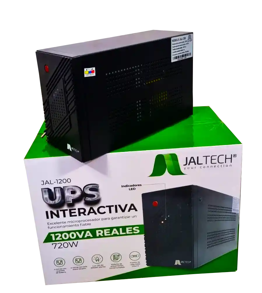 Ups Interactiva 1200va Reales 8 Tomas Certificado Bateria Pc